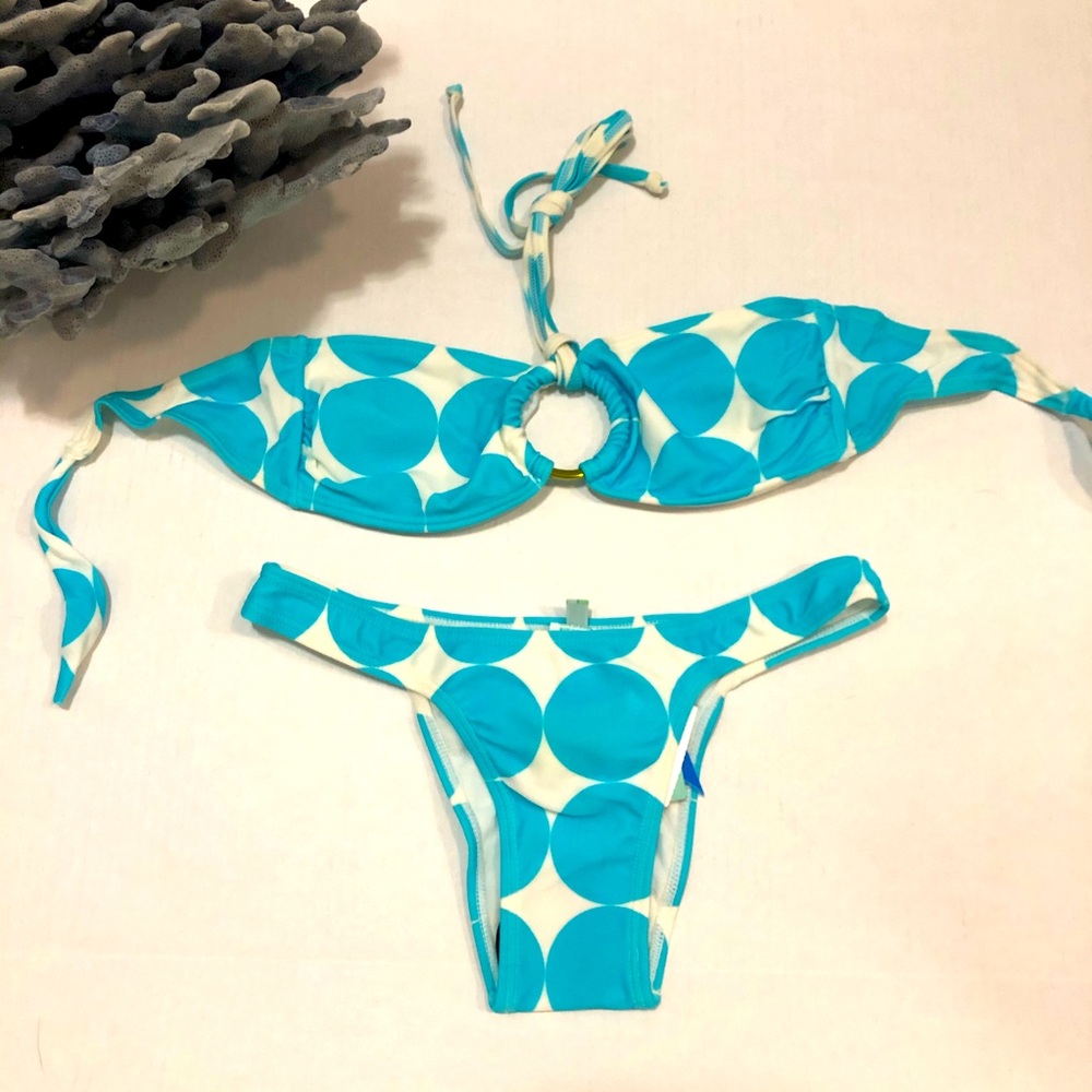 Agua Doce Blue Dot Bikini Set Size M